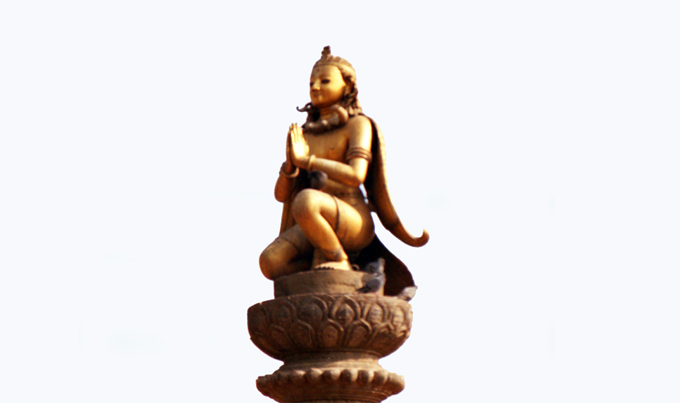 estátua na Yoganarendra Malla's Column