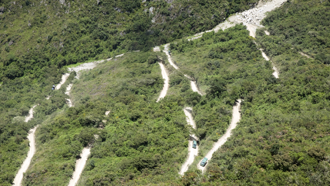 subida em ziguezague