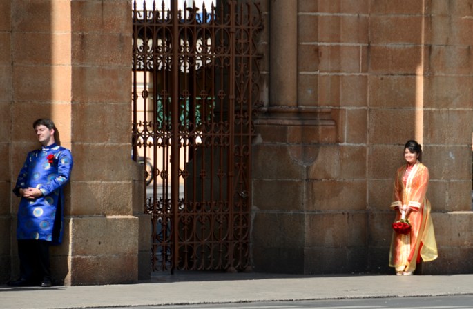 sessão fotográfica junto à catedral
