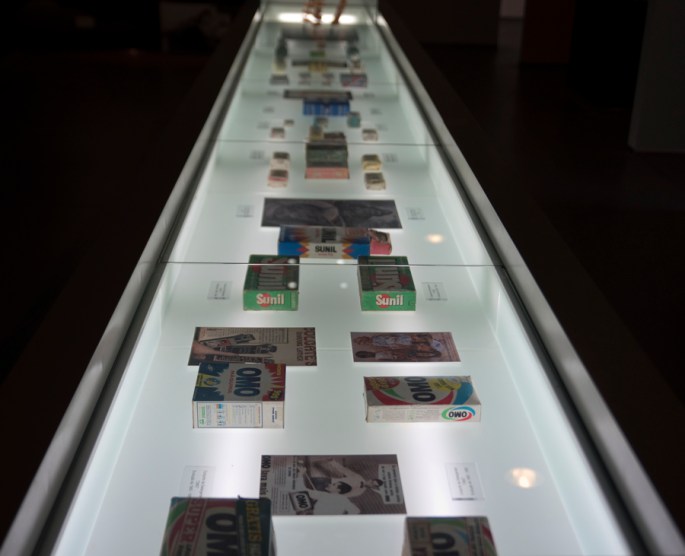 Produtos antigos em exposição