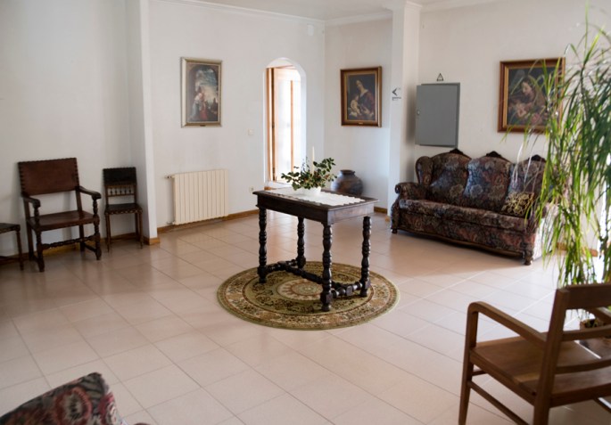 Área comum na casa do convento