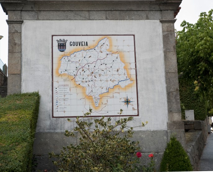 Mapa do concelho de Gouveia