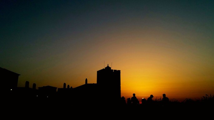 Pôr do sol no Castelo de Palmela