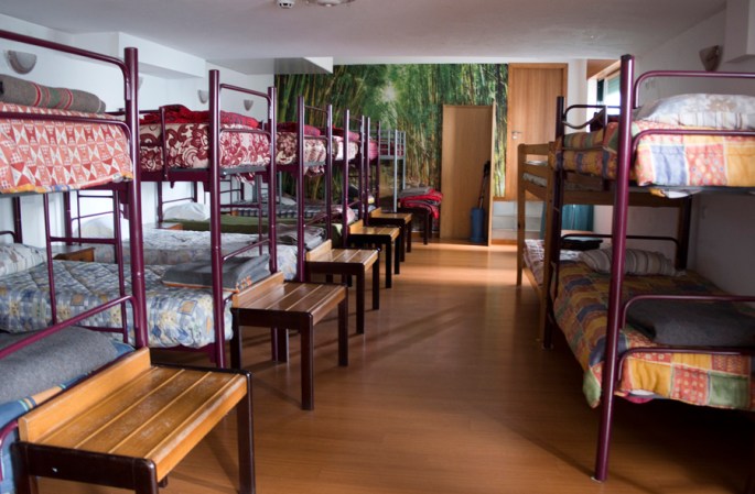 Interior do albergue