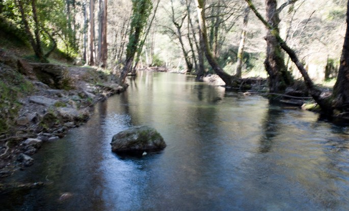 A Ribeira de Alge passa num vale profundo