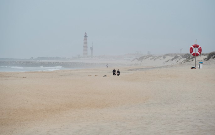 Praia e barra do Porto de Aveiro