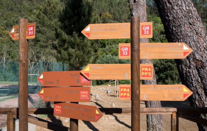 Sinalização de passeios pedestres