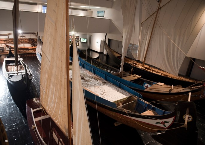Sala das embarcações tradicionais da Ria de Aveiro
