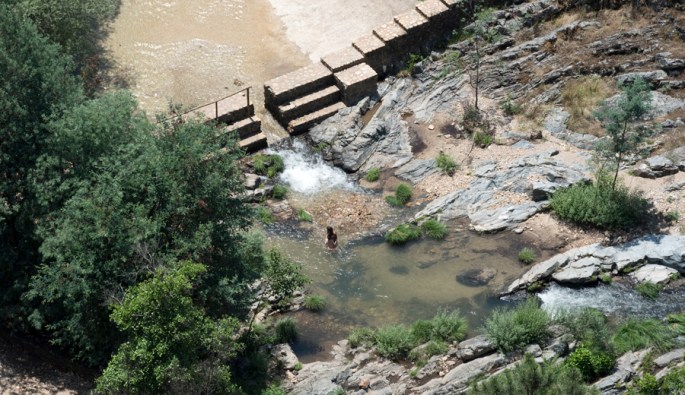 Parte da praia vista do miradouro