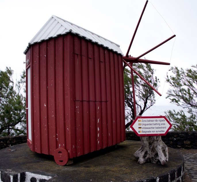 Um dos moinhos com rodas