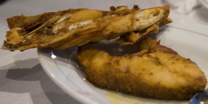 Peixe frito em Dornes