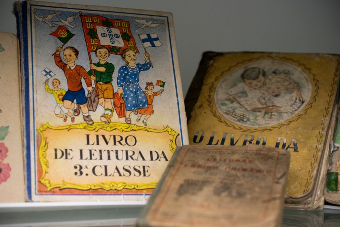 Manuais escolares na Escola Museu Salgueiro Maia