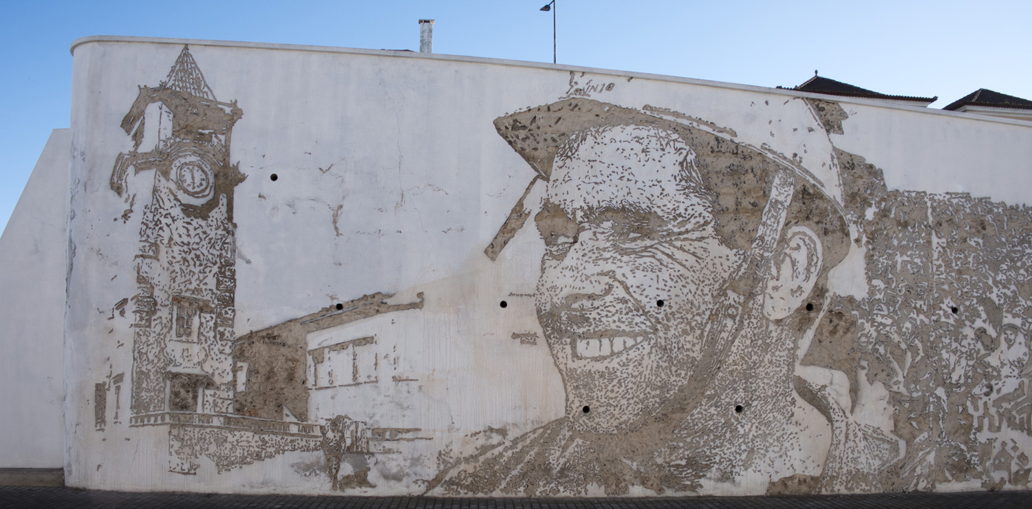 Parte do mural de Vhils