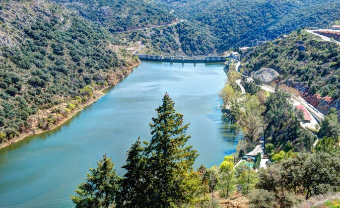 Barragem de Picote vista da varanda da Pousada