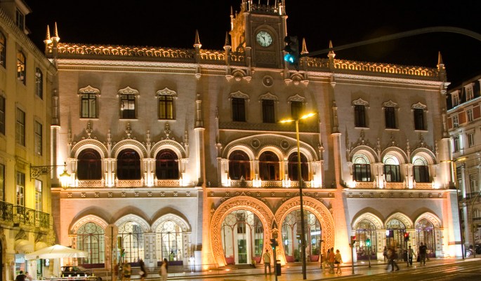 Fachada da estação do Rossio