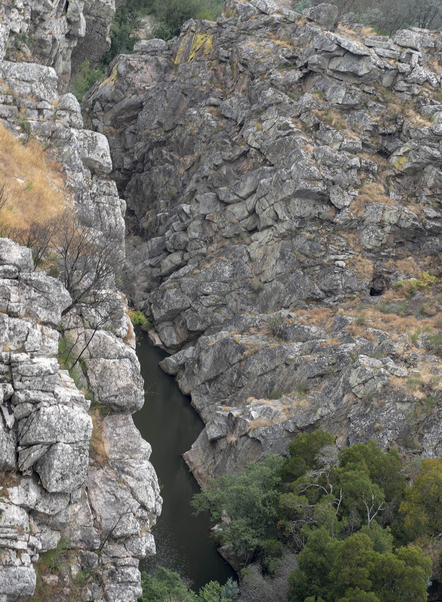 Vista do Cerro para o Ceira no meio do desfiladeiro