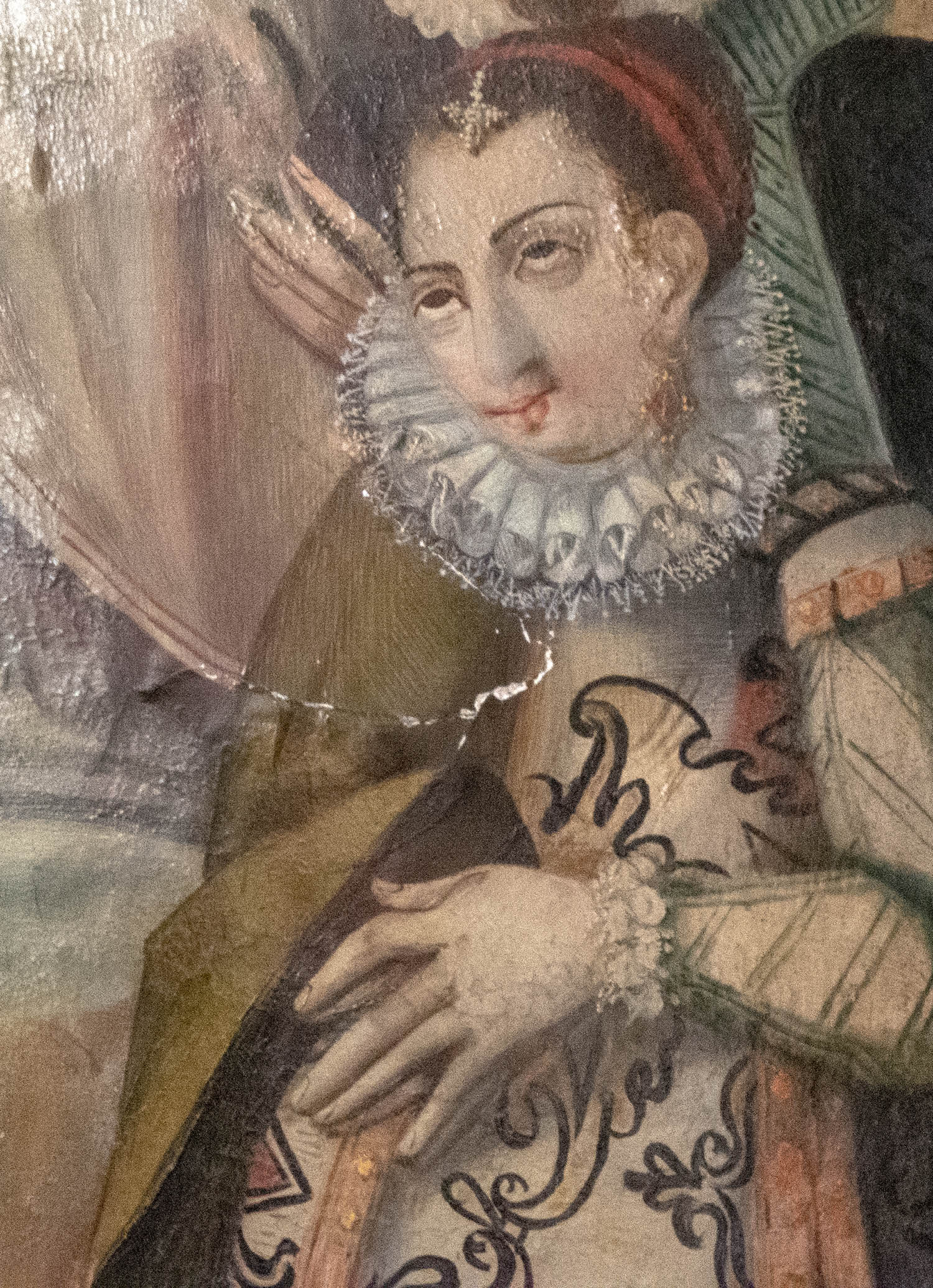 Violante Andrade - retrato numa pintura da igreja da Misericórdia de Algodres