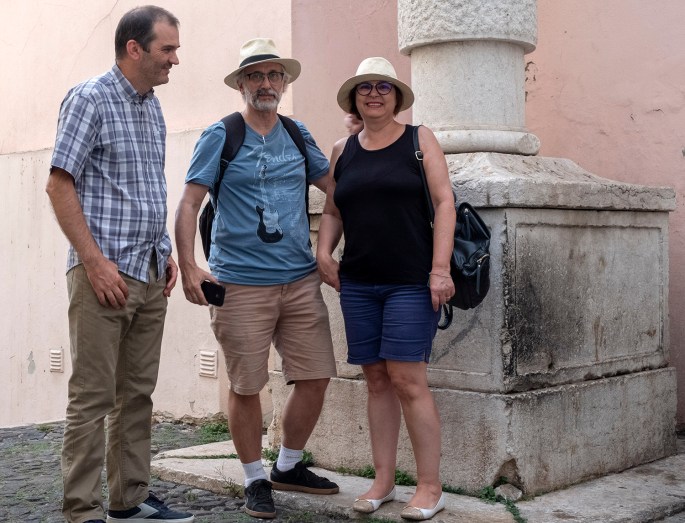 João Frazão e a familia. Maria do Carmo vive no Brasile e nasceu em Souropires