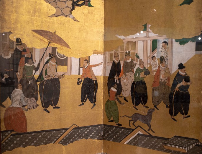 Parte de um biombo namban